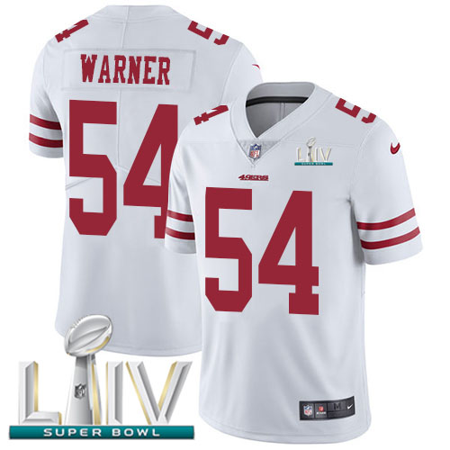 San Francisco 49ers Nike #54 Fred Warner White Super Bowl LIV 2020 Youth Stitched NFL Vapor Untouchable Limited Jersey->youth nfl jersey->Youth Jersey